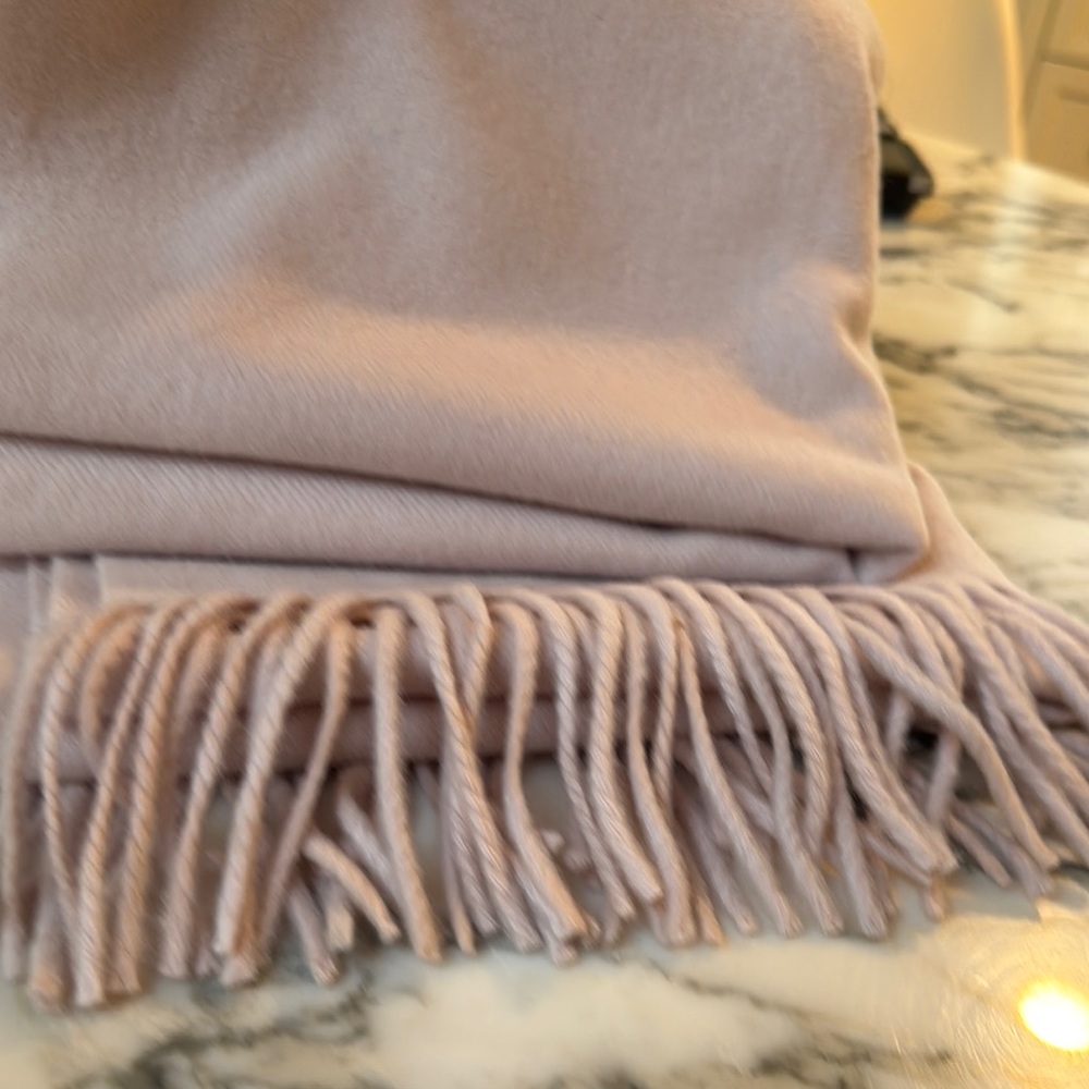 rag & bone Light Pink Fringe Scarf